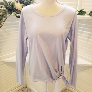 THEORY LIGHT BLUE TIE BOTTOM LIGHT WEIGHT SUMMER/SPRING BLOUSE SIZE MED